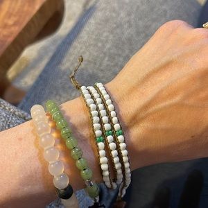 Beaded bracelet stacking set